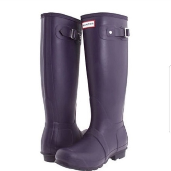 Hunter Shoes - Purple Plum Tall Hunter Boots